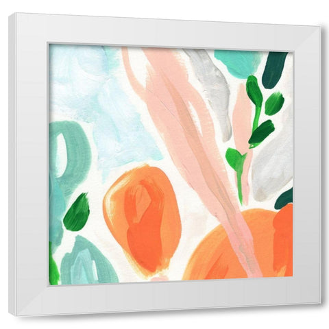 Primal Flora II White Modern Wood Framed Art Print by Vess, June Erica