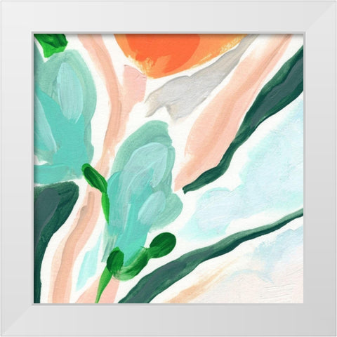 Primal Flora III White Modern Wood Framed Art Print by Vess, June Erica