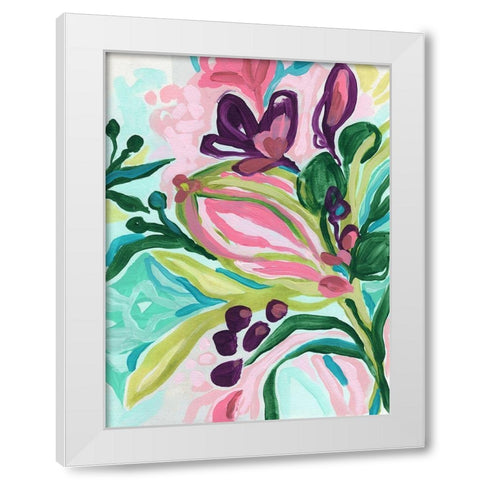 Tropic Expression I White Modern Wood Framed Art Print by Vess, June Erica