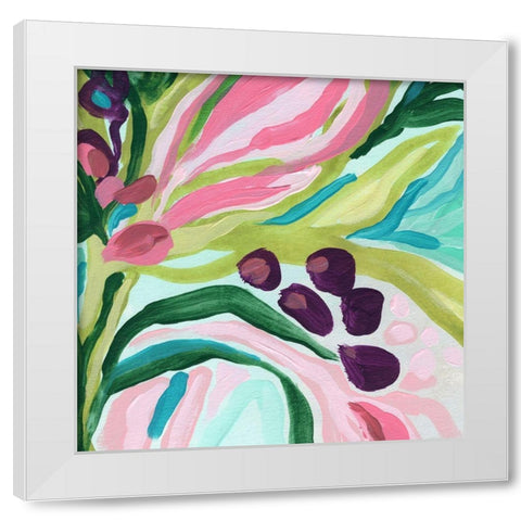 Tropic Expression IV White Modern Wood Framed Art Print by Vess, June Erica