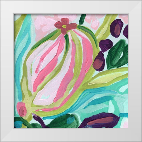 Tropic Expression VI White Modern Wood Framed Art Print by Vess, June Erica