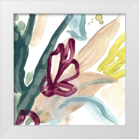Tropical Impulse III White Modern Wood Framed Art Print by Vess, June Erica