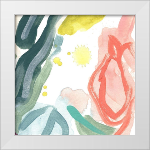 Tropical Impulse V White Modern Wood Framed Art Print by Vess, June Erica