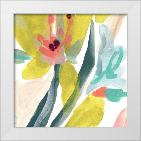 Tropical Impulse VI White Modern Wood Framed Art Print by Vess, June Erica