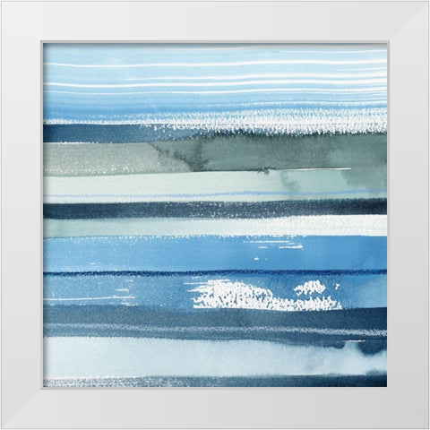 Tidal Stripes I White Modern Wood Framed Art Print by Popp, Grace