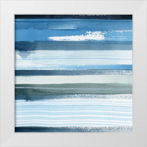 Tidal Stripes II White Modern Wood Framed Art Print by Popp, Grace