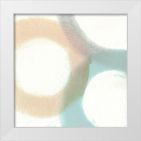 Heavenly Circles I White Modern Wood Framed Art Print by Saunders, Alonzo