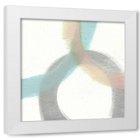 Heavenly Circles II White Modern Wood Framed Art Print by Saunders, Alonzo