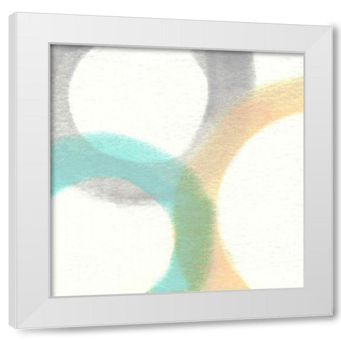 Heavenly Circles III White Modern Wood Framed Art Print by Saunders, Alonzo