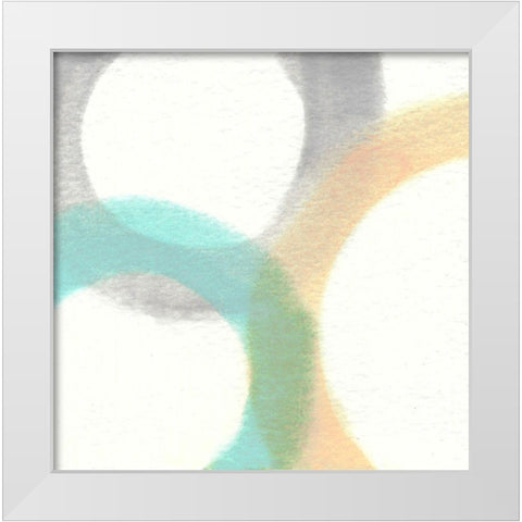 Heavenly Circles III White Modern Wood Framed Art Print by Saunders, Alonzo