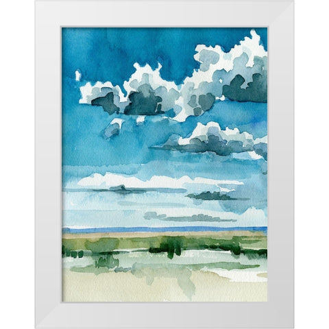 Western Skies I White Modern Wood Framed Art Print by Caroline, Emma