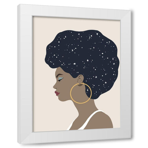 Heavenly Hair I White Modern Wood Framed Art Print by Warren, Annie
