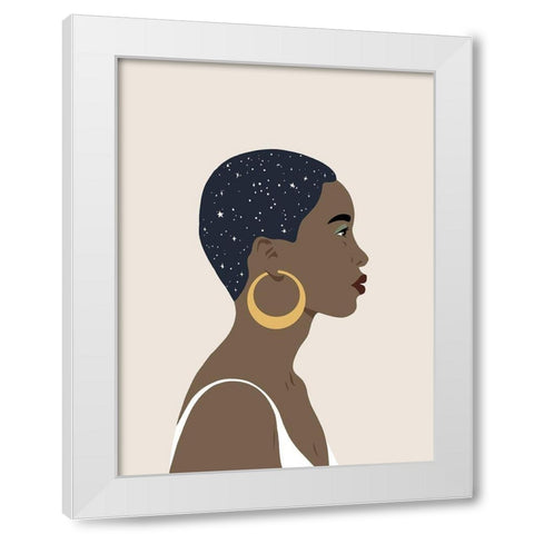 Heavenly Hair IV White Modern Wood Framed Art Print by Warren, Annie