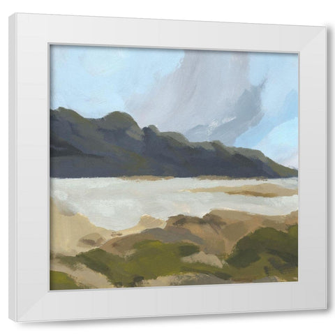 Mossy Cove II White Modern Wood Framed Art Print by Green, Jacob