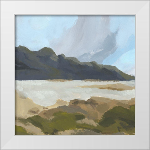 Mossy Cove II White Modern Wood Framed Art Print by Green, Jacob