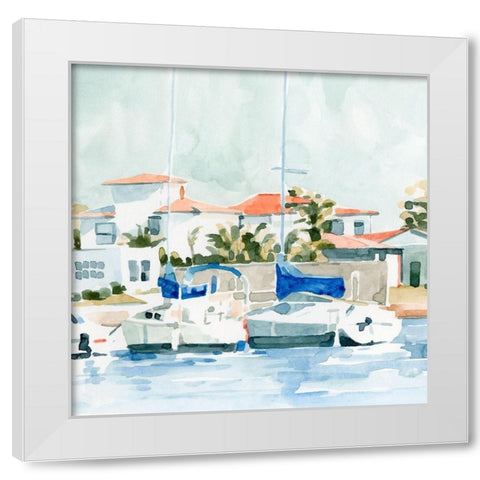 Beach Town Summer II White Modern Wood Framed Art Print by Caroline, Emma
