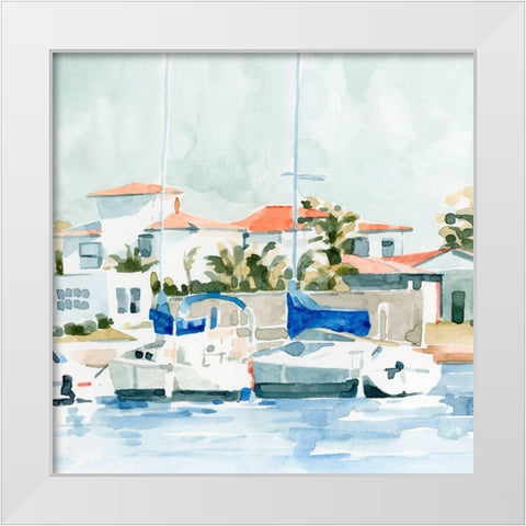 Beach Town Summer II White Modern Wood Framed Art Print by Caroline, Emma