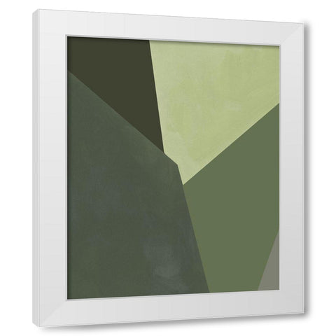 Sage Prism II White Modern Wood Framed Art Print by Green, Jacob