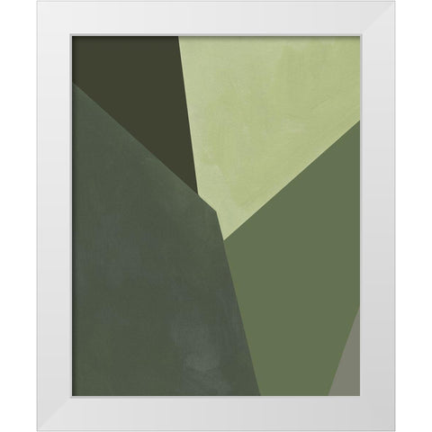 Sage Prism II White Modern Wood Framed Art Print by Green, Jacob