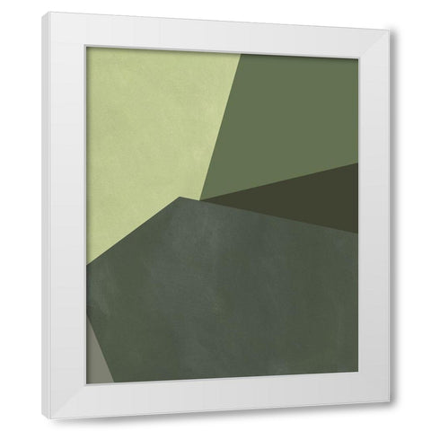 Sage Prism IV White Modern Wood Framed Art Print by Green, Jacob