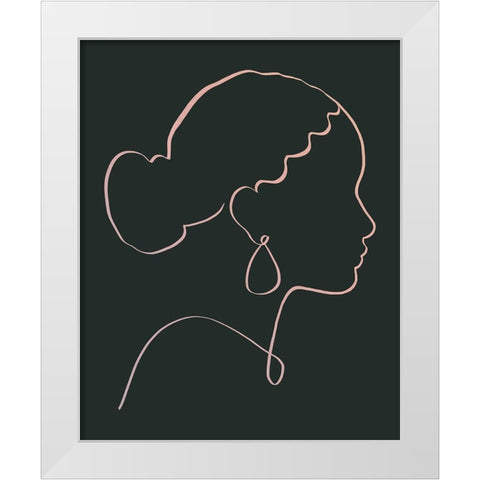 Minimal Cameo I White Modern Wood Framed Art Print by Barnes, Victoria