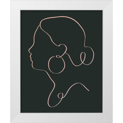 Minimal Cameo II White Modern Wood Framed Art Print by Barnes, Victoria