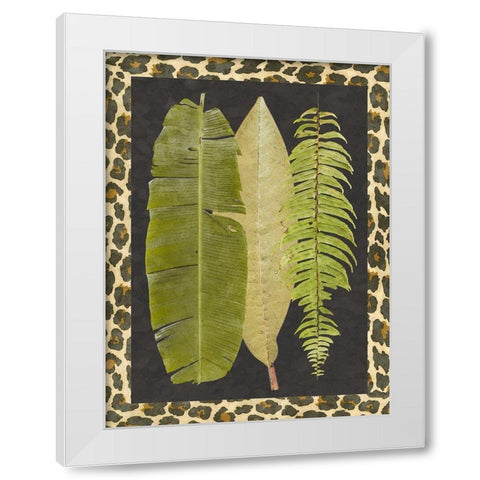 Tropic Collection VI White Modern Wood Framed Art Print by Saunders, Alonzo
