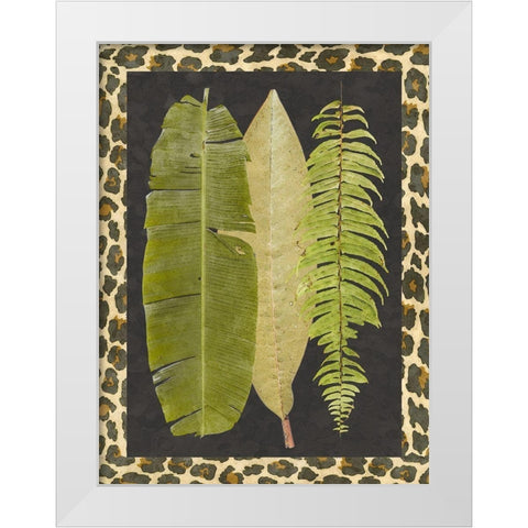 Tropic Collection VI White Modern Wood Framed Art Print by Saunders, Alonzo