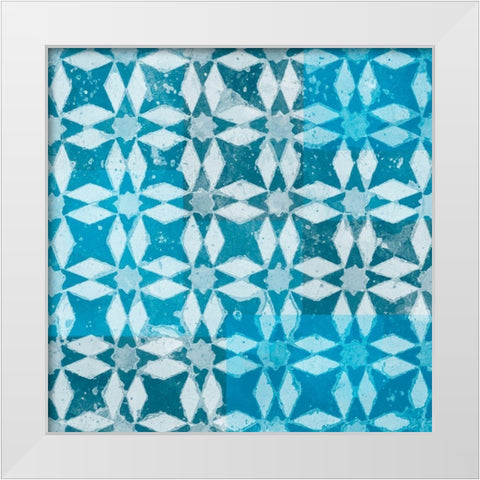 Blue My Mind IV White Modern Wood Framed Art Print by Saunders, Alonzo