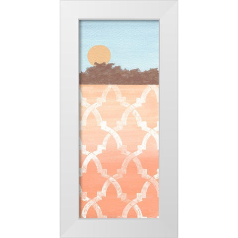 From Sun Up White Modern Wood Framed Art Print by Saunders, Alonzo