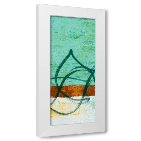Flowing Along II White Modern Wood Framed Art Print by Saunders, Alonzo