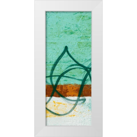 Flowing Along II White Modern Wood Framed Art Print by Saunders, Alonzo