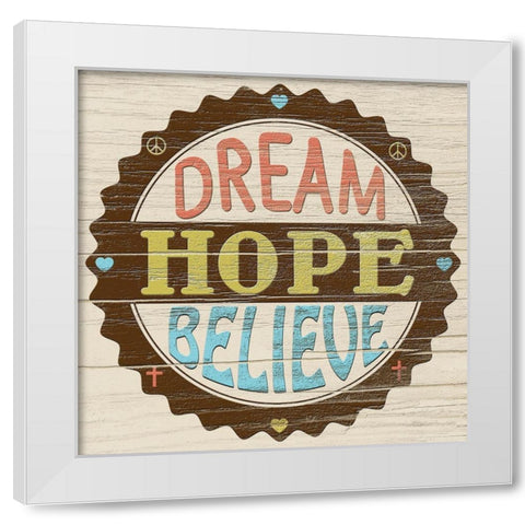 Seal of Hope White Modern Wood Framed Art Print by Saunders, Alonzo