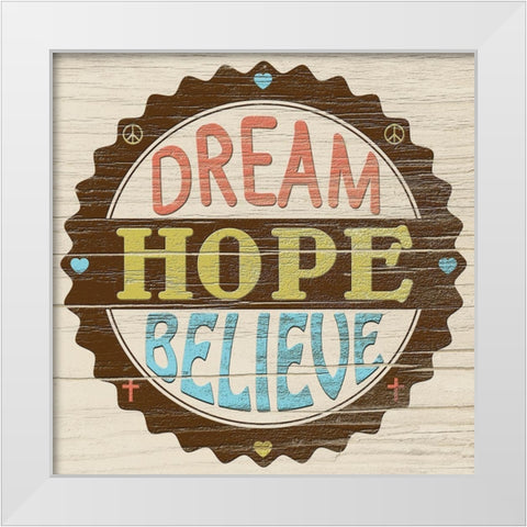 Seal of Hope White Modern Wood Framed Art Print by Saunders, Alonzo