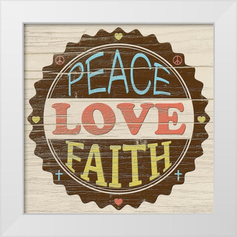 Seal of Love White Modern Wood Framed Art Print by Saunders, Alonzo