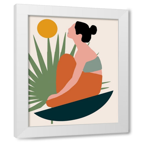 Peace + Strength I White Modern Wood Framed Art Print by Saunders, Alonzo