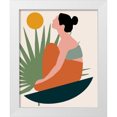 Peace + Strength I White Modern Wood Framed Art Print by Saunders, Alonzo