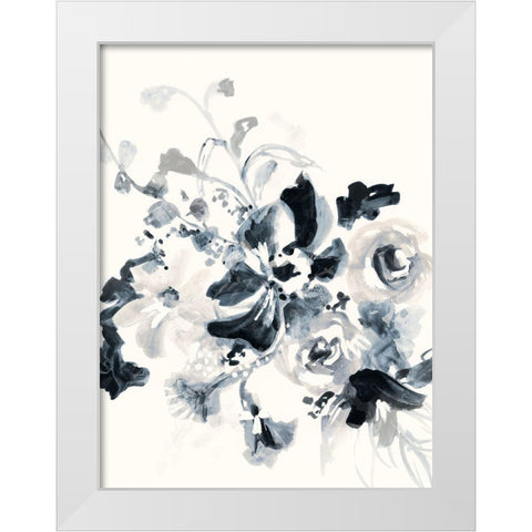 Floral Entanglement I White Modern Wood Framed Art Print by Barnes, Victoria