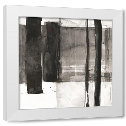Double Row Piling II White Modern Wood Framed Art Print by Dixon, Samuel