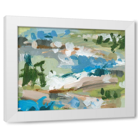 Mountain River III White Modern Wood Framed Art Print by Wang, Melissa