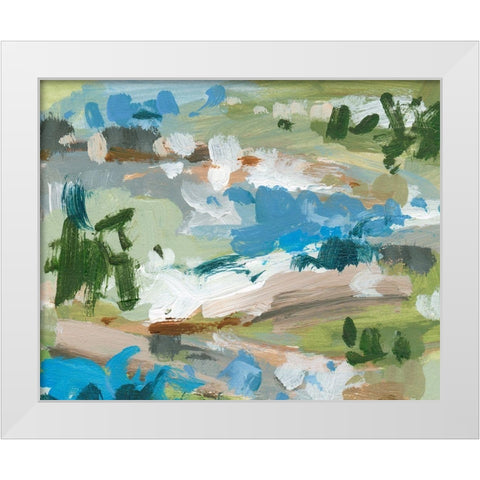 Mountain River III White Modern Wood Framed Art Print by Wang, Melissa