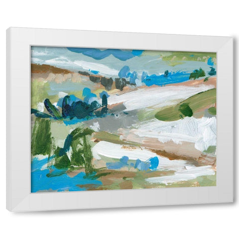 Mountain River IV White Modern Wood Framed Art Print by Wang, Melissa