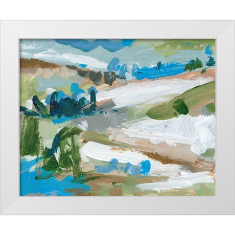 Mountain River IV White Modern Wood Framed Art Print by Wang, Melissa