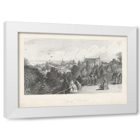 City of Cleveland White Modern Wood Framed Art Print by Bryant, William Cullen
