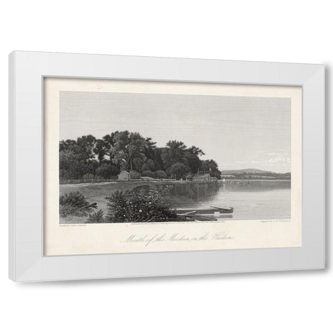 Mouth of the Moodna-on the Hudson White Modern Wood Framed Art Print by Bryant, William Cullen