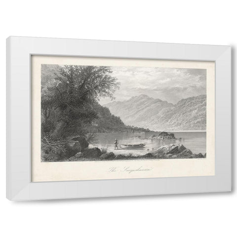 The Susquehanna White Modern Wood Framed Art Print by Bryant, William Cullen