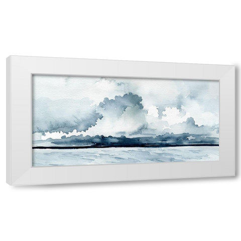 Passing Rain Storm I White Modern Wood Framed Art Print by Caroline, Emma