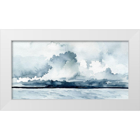 Passing Rain Storm I White Modern Wood Framed Art Print by Caroline, Emma