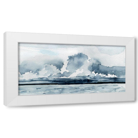Passing Rain Storm II White Modern Wood Framed Art Print by Caroline, Emma
