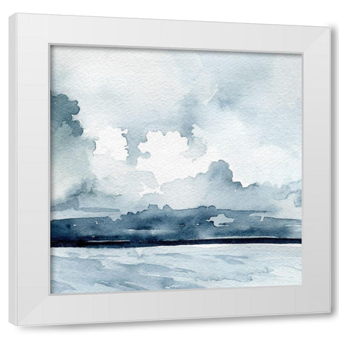 Passing Rain Storm III White Modern Wood Framed Art Print by Caroline, Emma